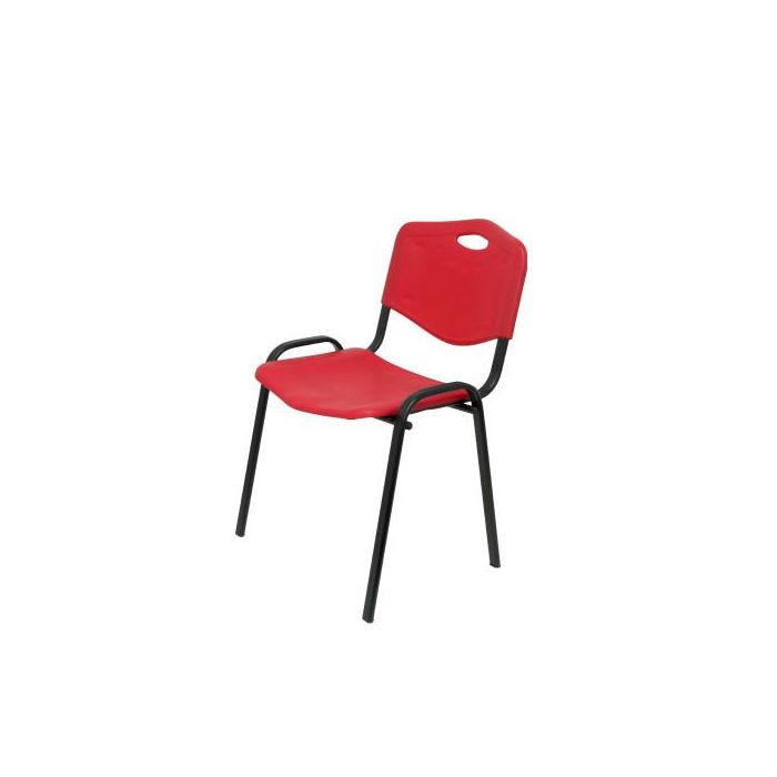Piqueras y Crespo PACK426IRJ Pack de 4 Sillas Confidentes Ergonómicas, Apilables, Asiento y Respaldo en PVC Rojo, Estructura Negra 1 Piqueras y Crespo PACK426IRJ Pack de 4 Sillas Confidentes Ergonómicas, Apilables, Asiento y Respaldo en PVC Rojo, Estructura Negra 1