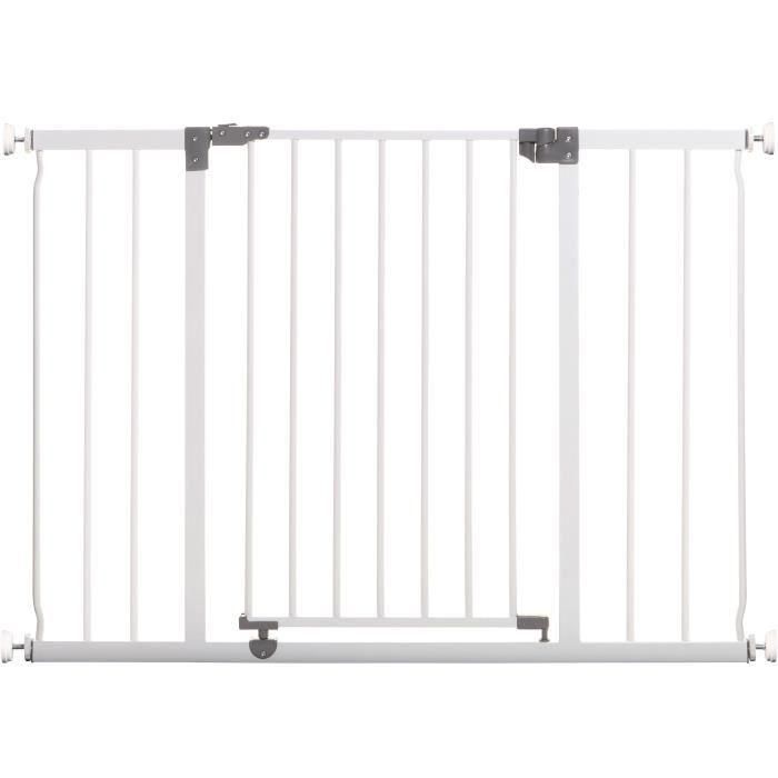 DREAMBABY Barrera de seguridad Extra grande LIBERTY - Por presión - L 99/105.5 x H 75 cm - Blanco