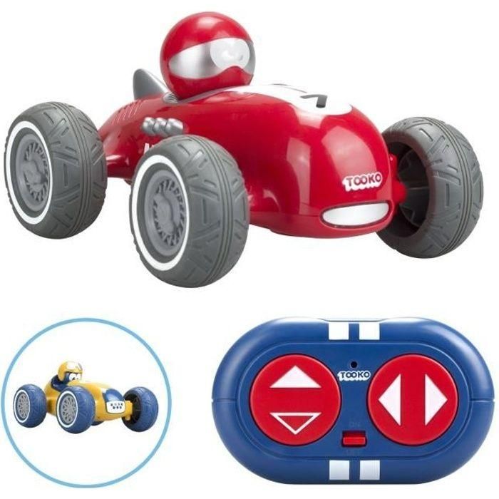 TOOKO - Mi primer coche de carreras teledirigido - Look vintage - A partir de 3 años - Color aleatorio: rojo o amarillo - 13 cm TOOKO - Mi primer coche de carreras teledirigido - Look vintage - A partir de 3 años - Color aleatorio: rojo o amarillo - 13 cm