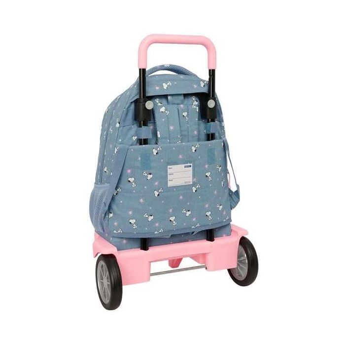 SAFTA Trolley Compact Evolution Snoopy Peanuts 45cm con Mochila Extraíble y Carro Plegable 1