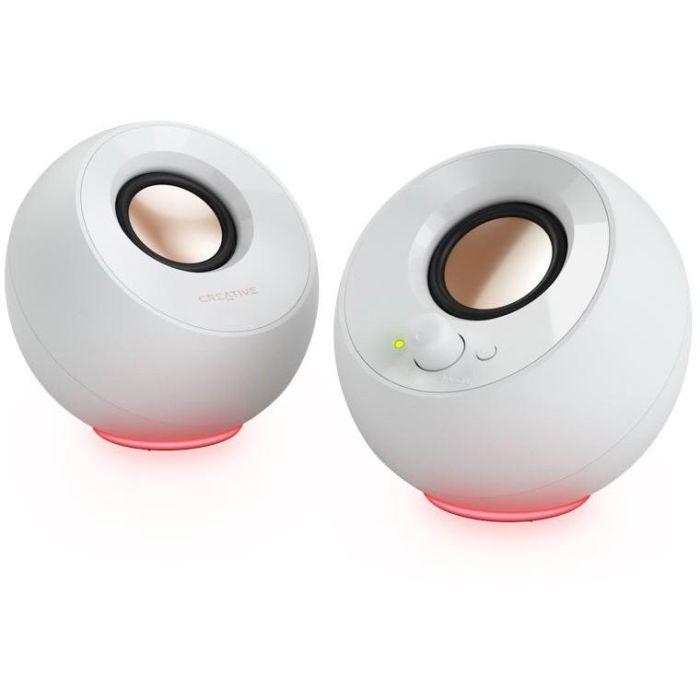 Creative Labs Creative Pebble SE RGB Stereo Altavoces, Color Blanco