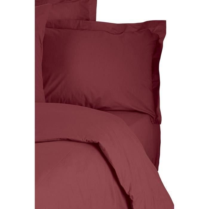Juego de cama ASI8684282554073 - 1 funda nórdica 220x240 cm + 2 fundas almohada 60x60 cm - Algodón reforzado - Rojo 3