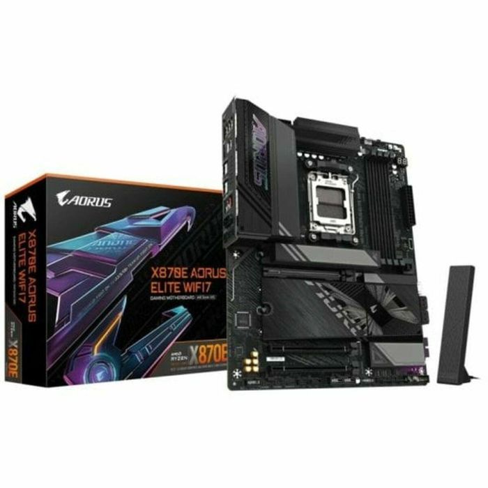 GIGABYTE Placa Base X870E A ELITE WIFI7 - Compatible con AMD Ryzen 9000, Wi-Fi 7, DDR5 hasta 8000MHz, 4xPCIe 5.0, 4xM.2, Ref. 9MX87EEL7-00-10 0 GIGABYTE Placa Base X870E A ELITE WIFI7 - Compatible con AMD Ryzen 9000, Wi-Fi 7, DDR5 hasta 8000MHz, 4xPCIe 5.0, 4xM.2, Ref. 9MX87EEL7-00-10 0