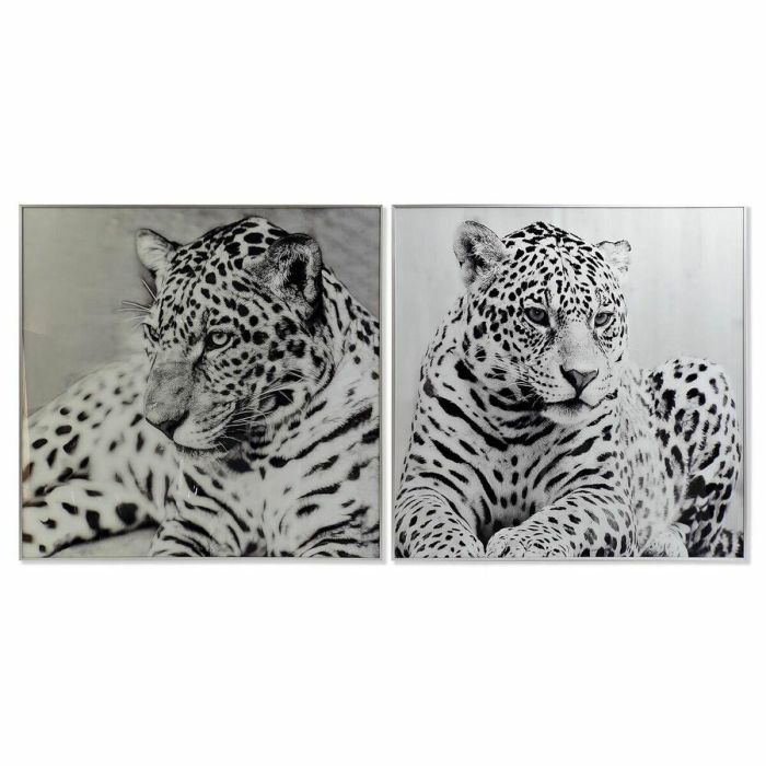 Cuadro DKD Home Decor 100 x 2,5 x 100 cm Leopardo Colonial (2 Unidades) Cuadro DKD Home Decor 100 x 2,5 x 100 cm Leopardo Colonial (2 Unidades)