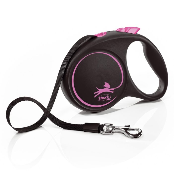 Correa Flexi Black Design M Cinta 5M Rosa 1 Correa Flexi Black Design M Cinta 5M Rosa 1