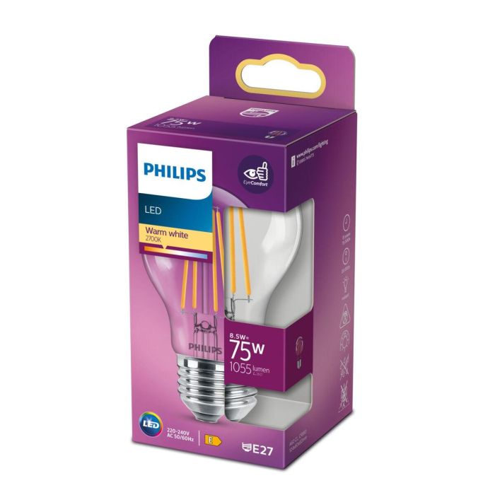 Bombilla LED Philips Equivalente 75W E27 Blanco cálido no regulable 2