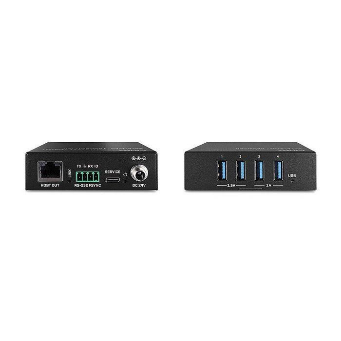 Lindy Extensor USB 3.2 Gen 1 HDBaseT 100m Cat.6A con Power over Cable (PoC) y 4 Puertos USB-A para Instalaciones Industriales/Profesionales 2