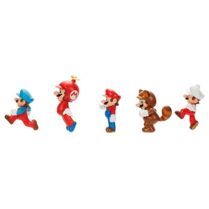 Blister 5 figuras Super Mario Bros 6cm 2