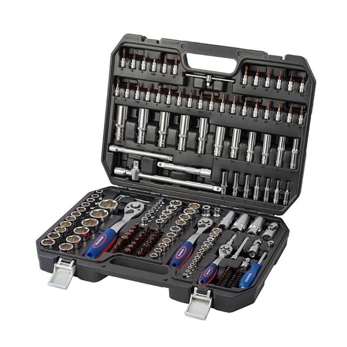 Workpro Juego Herramientas Mecánicas 172 Piezas con Carracas 1/4" + 3/8" + 1/2" de Acero Cromo Vanadio Incluye Maletín 1