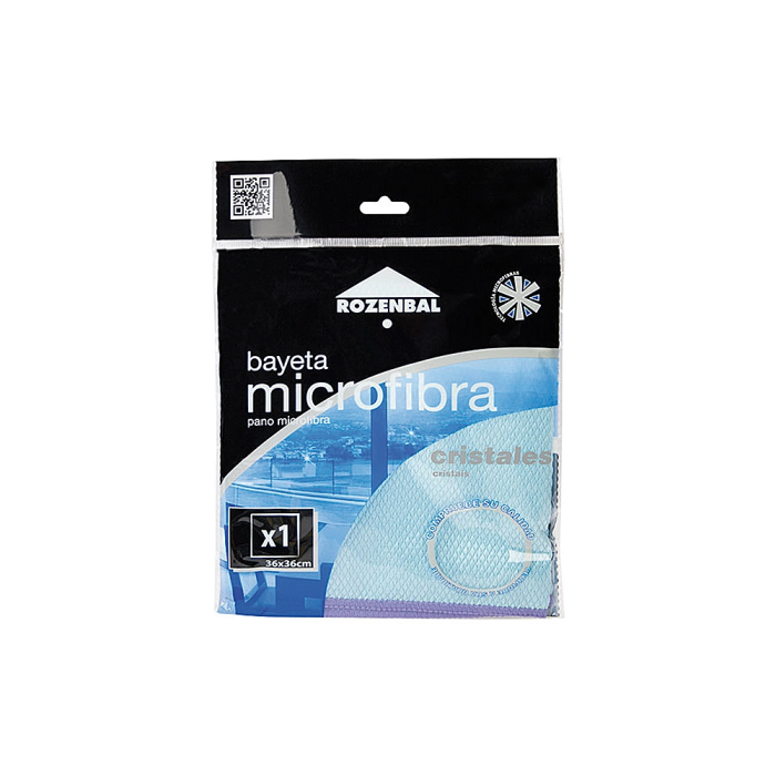 Blanca Bayeta Microfibra Cristales Limpieza Ventanas Espejos Sin Rastro Secado Rápido 36x36 cm Pack 1 Unidad 1