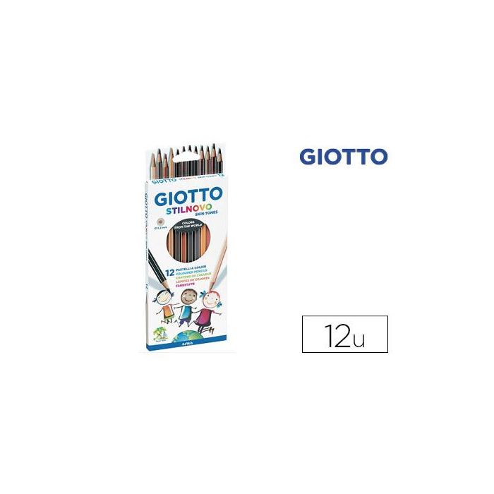 Giotto Lápices De Colores Stilnovo Surtido Tonos De Piel Estuche 12 Ud