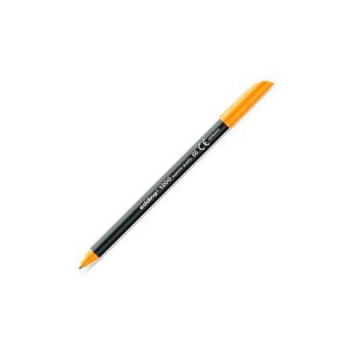 Edding Rotulador 1200 Punta Fina 1mm Naranja Neón, de Fibra para Dibujar, Escribir y Bocetos (Pack 10 Unidades) (10 Unidades)