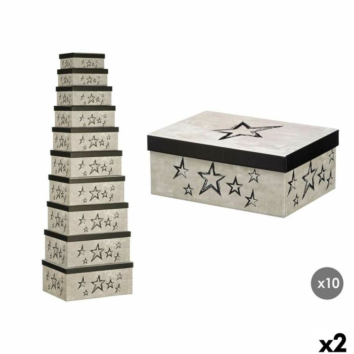 Caja Decorativa Pincello 62 Negro Cartón (2 Unidades)