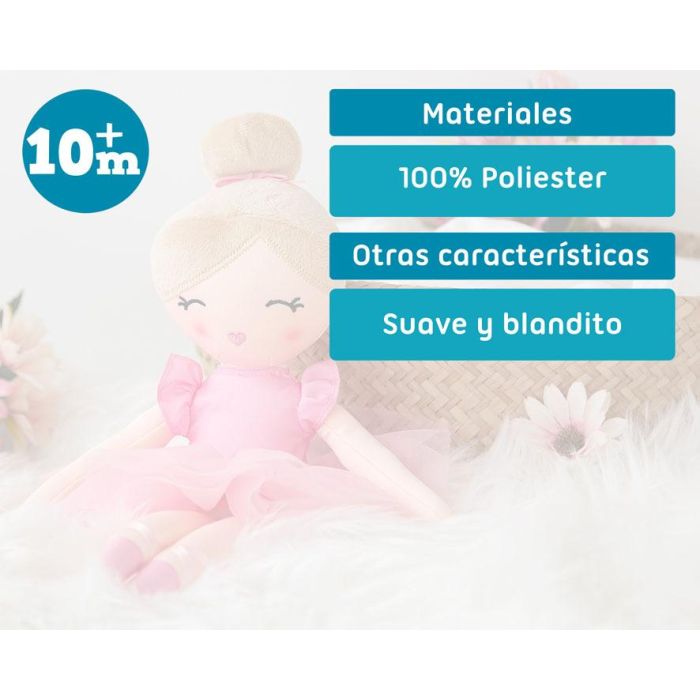 KioKids Muñeca De Trapo Bailarina Multicolor +10 Meses 3