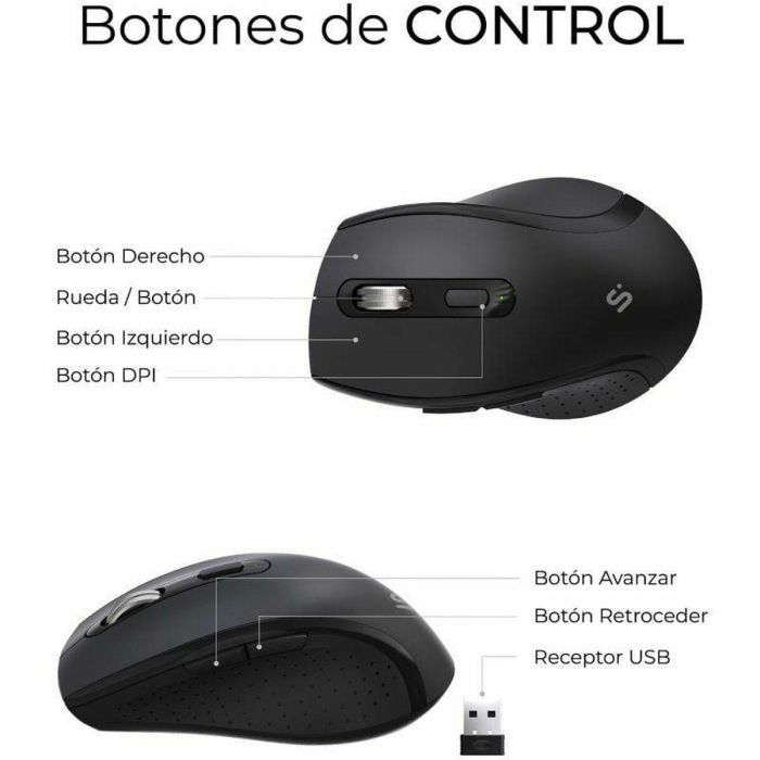 Teclado y Ratón Subblim SUBKBC-DCOPW2 Negro 7 Teclado y Ratón Subblim SUBKBC-DCOPW2 Negro 7