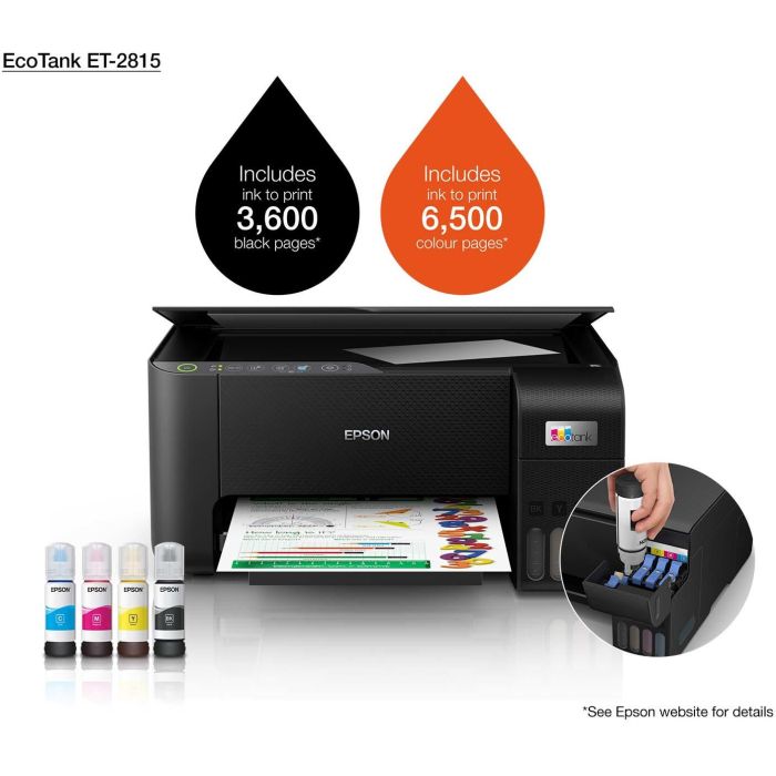 Epson EcoTank ET-2815 Impresora Multifunción A4 Color con Wi-Fi, Negro 17 Epson EcoTank ET-2815 Impresora Multifunción A4 Color con Wi-Fi, Negro 17