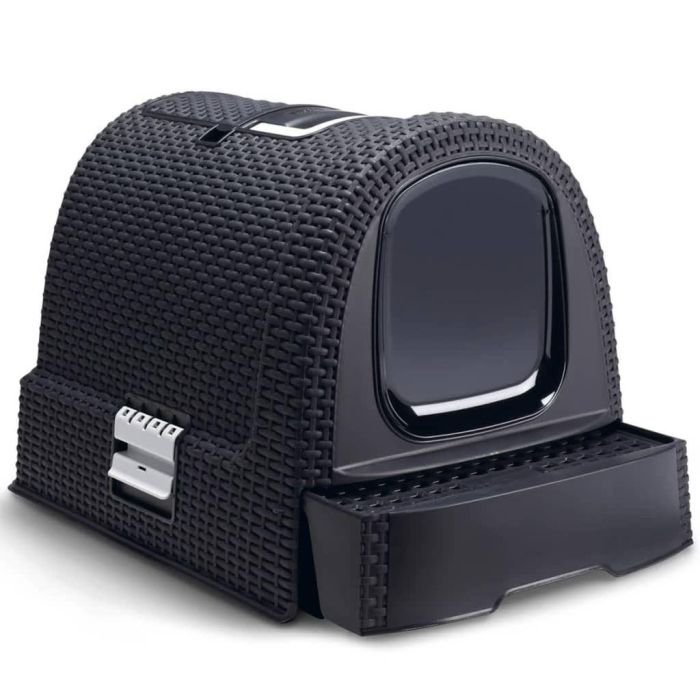 Arenero para Gatos Curver Antracita 51 x 38,5 x 39,5 cm Plástico (Plástico) 1 Arenero para Gatos Curver Antracita 51 x 38,5 x 39,5 cm Plástico (Plástico) 1