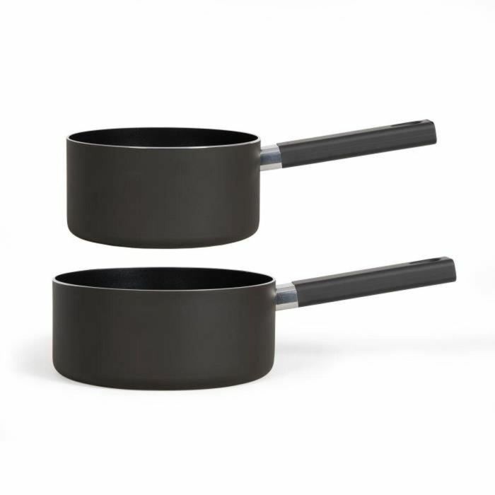 Livoo MEP154N Juego de 2 cacerolas Antiadherente sin PFOA ni PFOS, Mango de silicona, Todo tipo de fuegos (incluida inducción) Livoo MEP154N Juego de 2 cacerolas Antiadherente sin PFOA ni PFOS, Mango de silicona, Todo tipo de fuegos (incluida inducción)