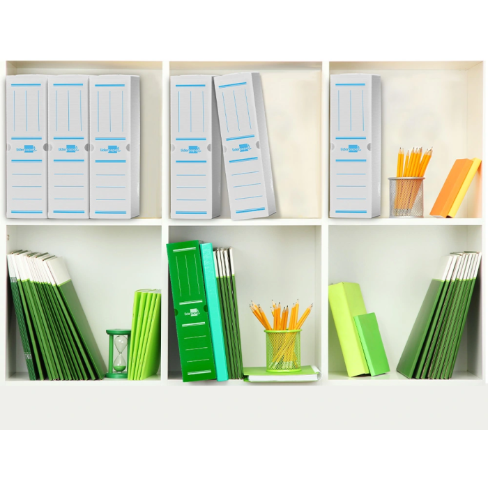 Liderpapel Caja archivo definitivo plástico blanco lomo 100 mm 360x100x260 mm 1 Liderpapel Caja archivo definitivo plástico blanco lomo 100 mm 360x100x260 mm 1