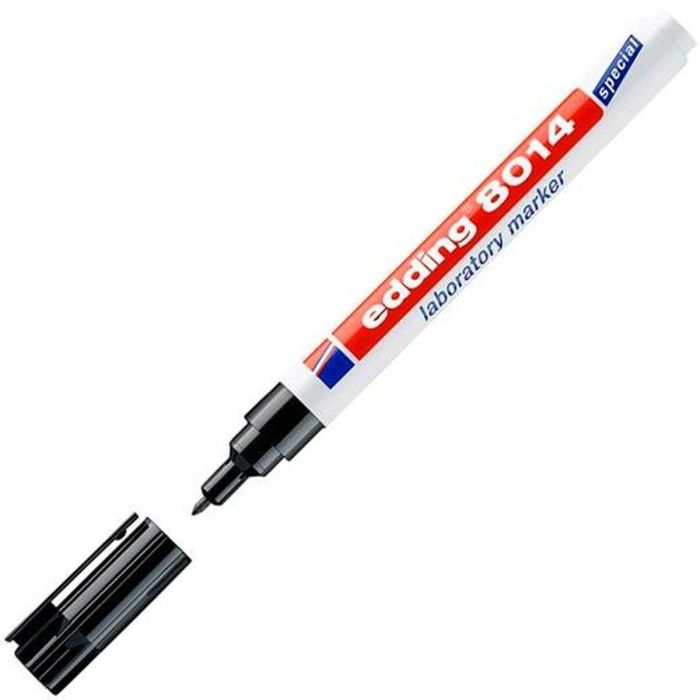 Rotulador permanente Edding 8014 Negro (10 Unidades) 1 Rotulador permanente Edding 8014 Negro (10 Unidades) 1