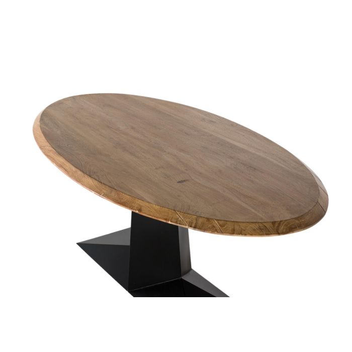 Mesa de Comedor GINER Y COLOMER Acacia Natural y Hierro Negro 200 cm 2 Mesa de Comedor GINER Y COLOMER Acacia Natural y Hierro Negro 200 cm 2