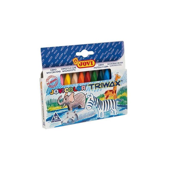 Jovi Ceras Jovicolor Triwax 82 mm Colores Surtidos Estuche 12 Ud Jovi Ceras Jovicolor Triwax 82 mm Colores Surtidos Estuche 12 Ud