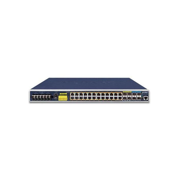 Planet Switch industrial 24 puertos PoE Gigabit 10/100/1000T 802.3at + 4 SFP+ 10G compartido gestionable L3 1 Planet Switch industrial 24 puertos PoE Gigabit 10/100/1000T 802.3at + 4 SFP+ 10G compartido gestionable L3 1