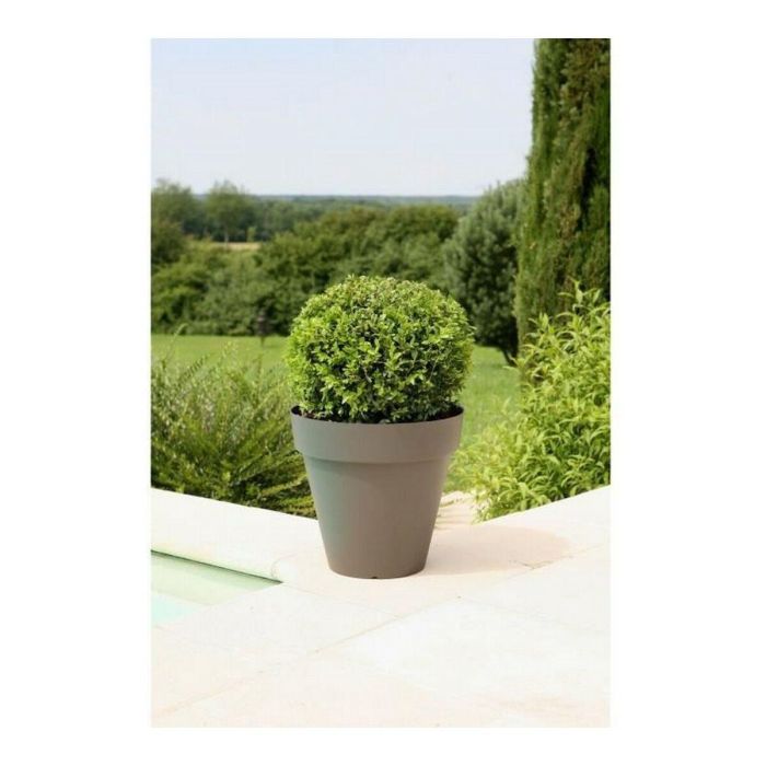 Riviera Maceta Soleilla Redonda Gris Reluciente Ø 39.2x35.8 cm, 25L, Resistente a Heladas y UV, Fabricación Francesa 3 Riviera Maceta Soleilla Redonda Gris Reluciente Ø 39.2x35.8 cm, 25L, Resistente a Heladas y UV, Fabricación Francesa 3