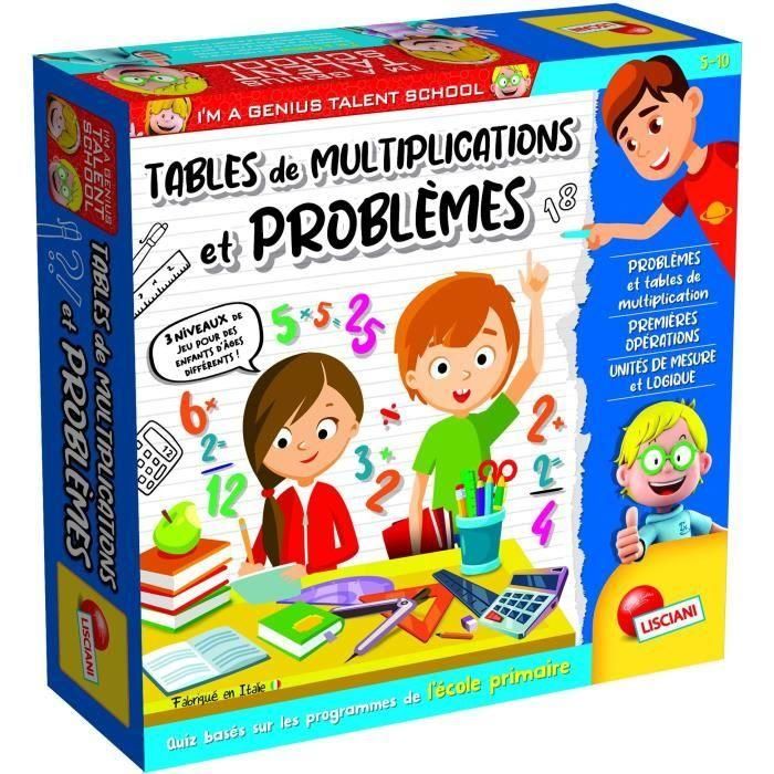 La escuela Génius Talent, el juego de multiplicaciones y problemas, se adapta a diferentes niveles. - LISCIANI La escuela Génius Talent, el juego de multiplicaciones y problemas, se adapta a diferentes niveles. - LISCIANI