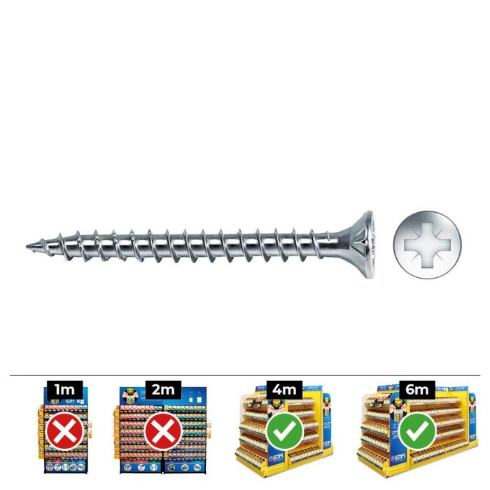 Celo Tornillo Madera Avellanado Pozi DIN/VLOX Ø5x45mm Zincado+Lubricado Caja 250 unid. 0 Celo Tornillo Madera Avellanado Pozi DIN/VLOX Ø5x45mm Zincado+Lubricado Caja 250 unid. 0