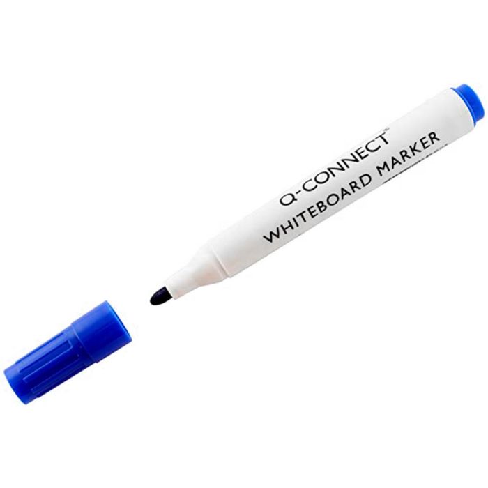 Rotulador Q-Connect Pizarra Blanca Color Azul Punta Redonda 3 mm 10 unidades 2