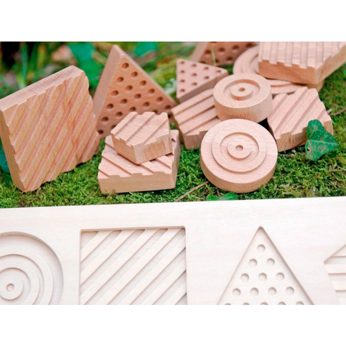 Andreutoys Juego Didactico Formas Geosensoriales Madera 12 Piezas Encaje Sensorial 3