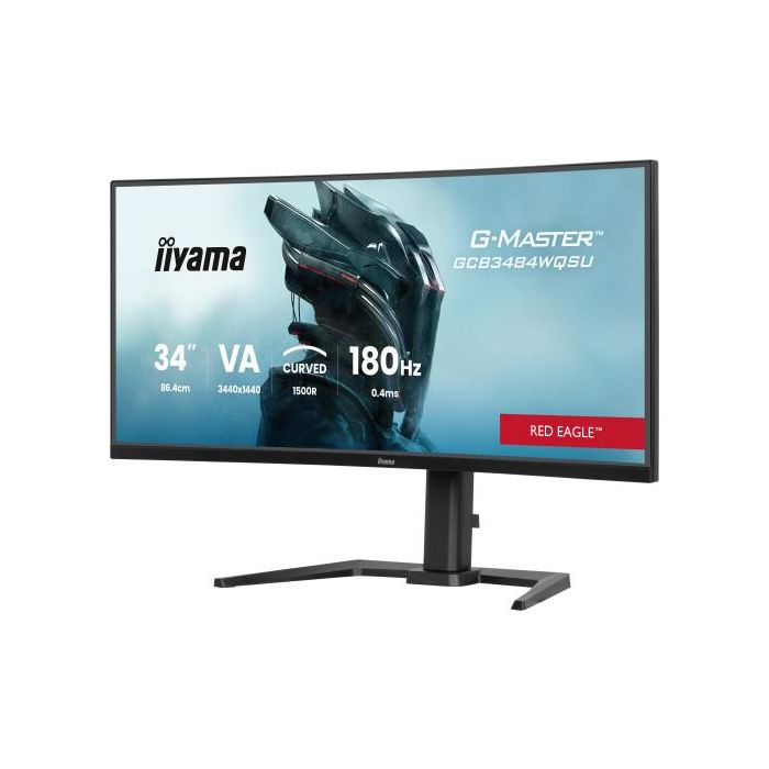 Monitor Iiyama G-Master GCB3484WQSU-B1, 34", Curvatura 1500R, 180Hz, 500 comprimidos Monitor Iiyama G-Master GCB3484WQSU-B1, 34", Curvatura 1500R, 180Hz, 500 comprimidos