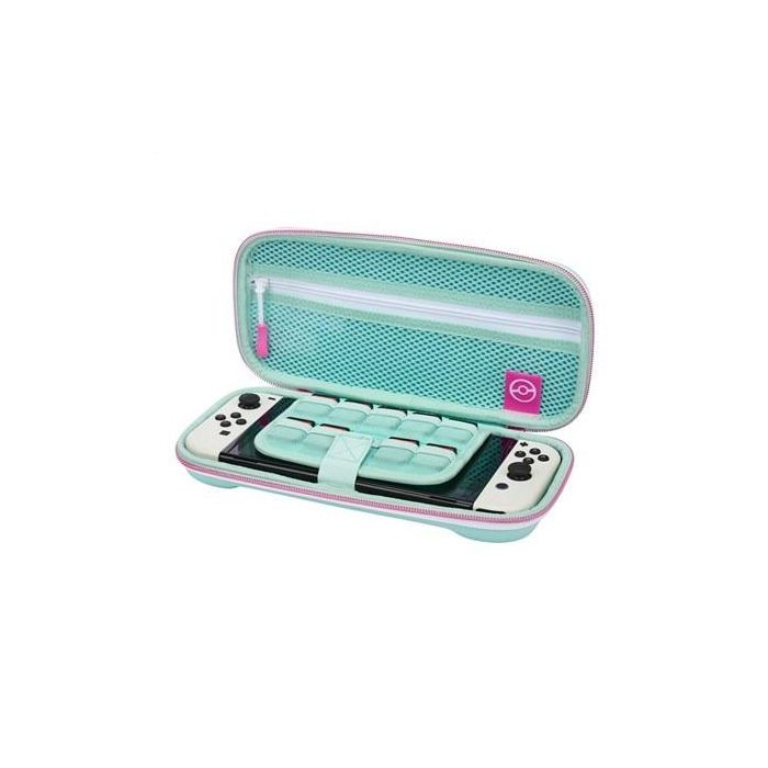 Power A NSCS0125-01 Estuche Protector Compacto para Nintendo Switch OLED, Switch y Switch Lite con Soporte de Juego y Almacenamiento para Tarjetas 5