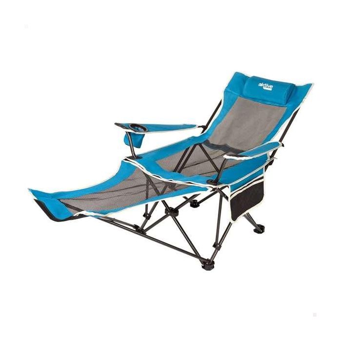 Tumbona camping poliester con almohada aktive 152x54x75cm 4 Tumbona camping poliester con almohada aktive 152x54x75cm 4