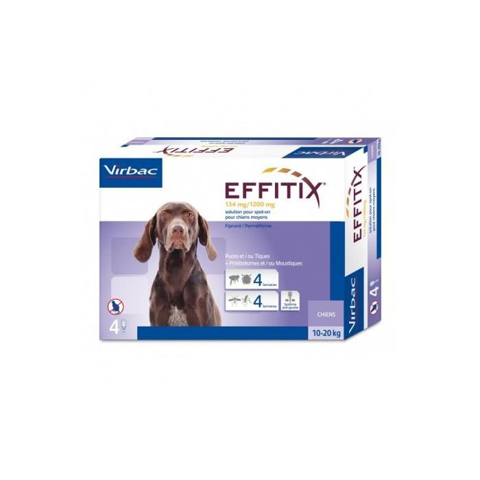 Virbac Effitix Perro M 10-20 kg 24 Pipetas