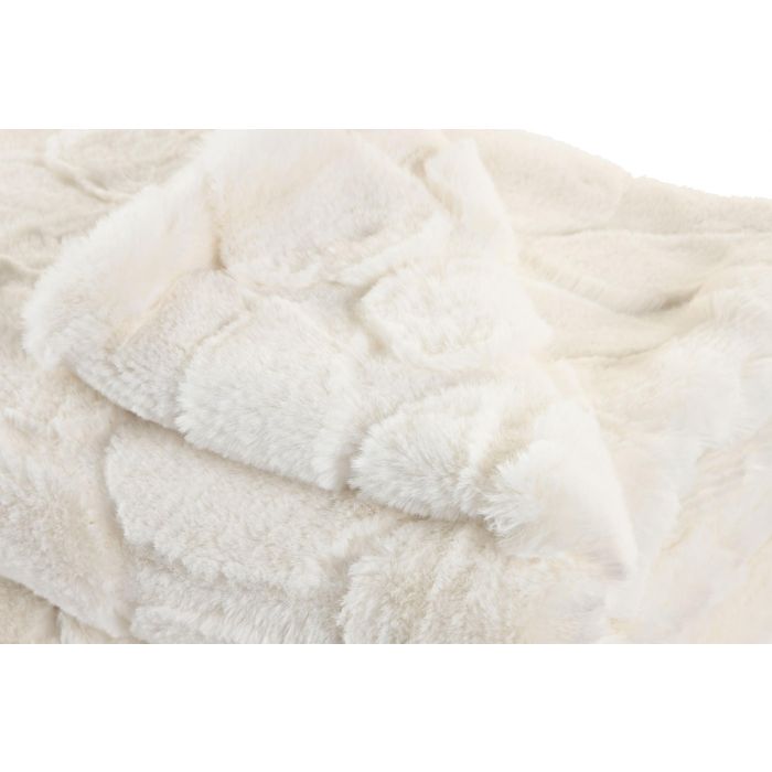 Manta Urban DKD Home Decor Crudo 170 x 130 cm (2 Unidades) 1