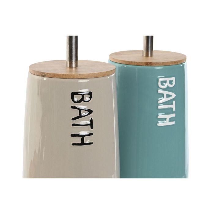 Escobilla para el Baño Home ESPRIT Beige Turquesa Bambú Acero Inoxidable Dolomita 12,2 x 12,2 x 35,2 cm (2 Unidades) 2 Escobilla para el Baño Home ESPRIT Beige Turquesa Bambú Acero Inoxidable Dolomita 12,2 x 12,2 x 35,2 cm (2 Unidades) 2