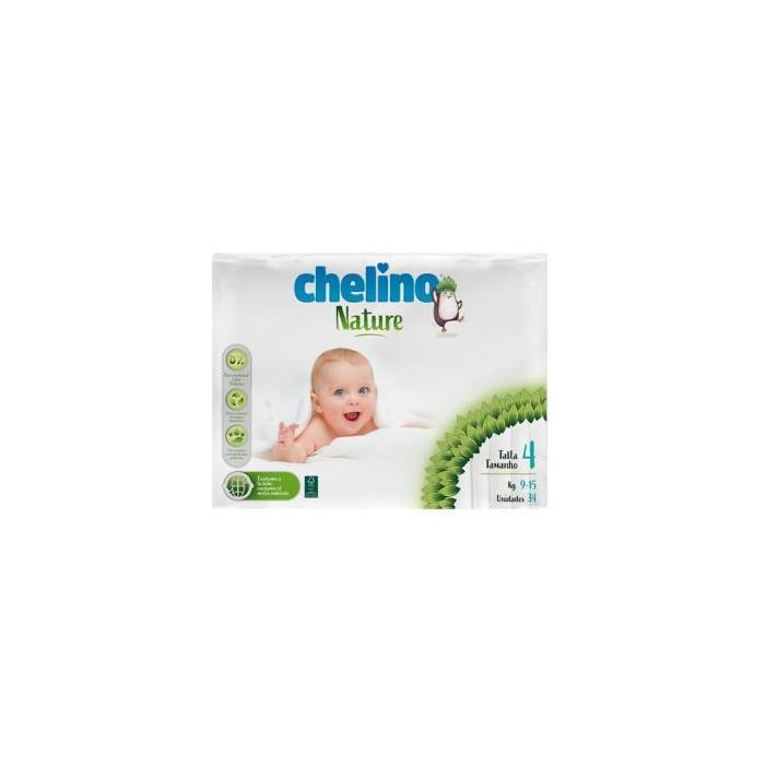 Chelino Pañal Nature Talla 4 (9-15 kg) 34 Unidades