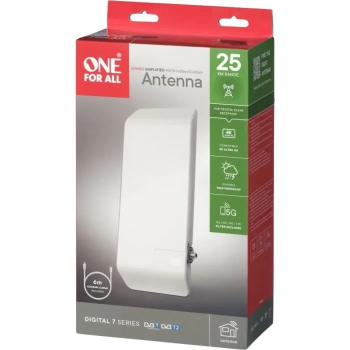 One For All Antena de filtro 5G Full HD One para todos, filtro de plástico de alta calidad 2 One For All Antena de filtro 5G Full HD One para todos, filtro de plástico de alta calidad 2