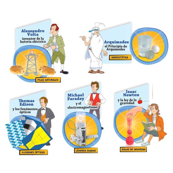 EDUCA BORRAS Kit Científico Érase Una Vez... Los Descubridores - 30 Experimentos de Química y Física