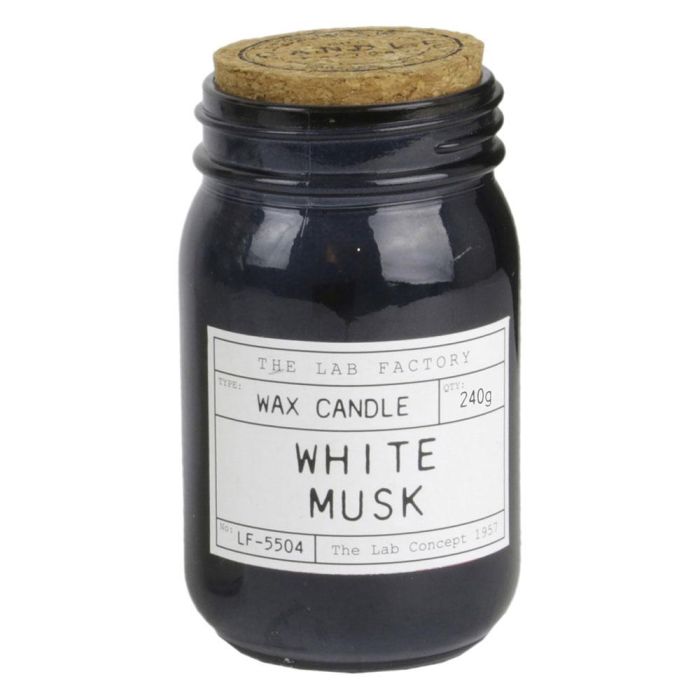 Home Deco Factory Tarro con Vela Mecha Madera Colección Apothicaire 240g Cera Aroma Retro Elegante Bote Cristal 7.8x14cm 4