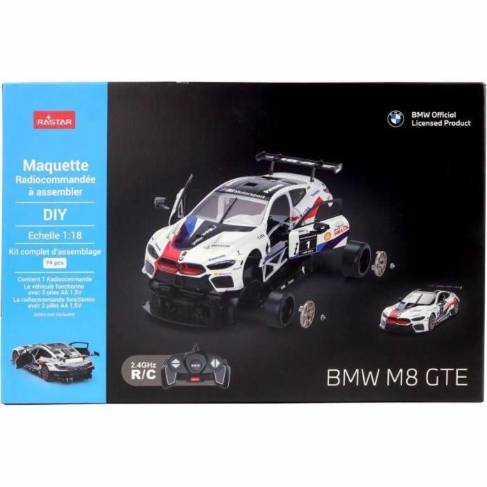 Coche Teledirigido - TURBO CHALLENGE - BMW M8 GTE - Blanco - 1/18 - Fácil montaje 1