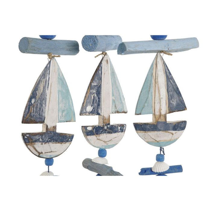 Decoracion Colgante Mediterraneo DKD Home Decor Azul Blanco 2 x 47 x 26 cm (2 Unidades) 2