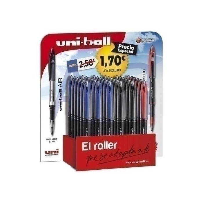 Uniball Rollerball Air Micro Uba-188-M-3D 0.5 mm C-Surtidos Expositor 36 Ud Uniball Rollerball Air Micro Uba-188-M-3D 0.5 mm C-Surtidos Expositor 36 Ud