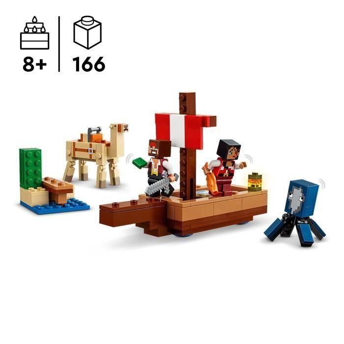 LEGO 21259 Minecraft Set de Viaje, Construcción y Exploración del Barco Pirata 1