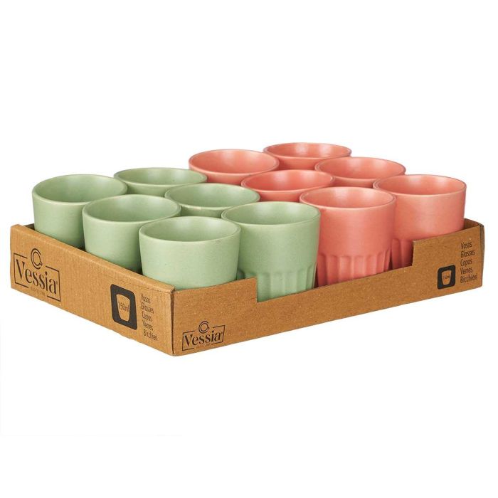 Vaso Cortado Surtidos Rosa Menta 150 Ml Vessia 7X8CM (36 Unidades) 2 Vaso Cortado Surtidos Rosa Menta 150 Ml Vessia 7X8CM (36 Unidades) 2
