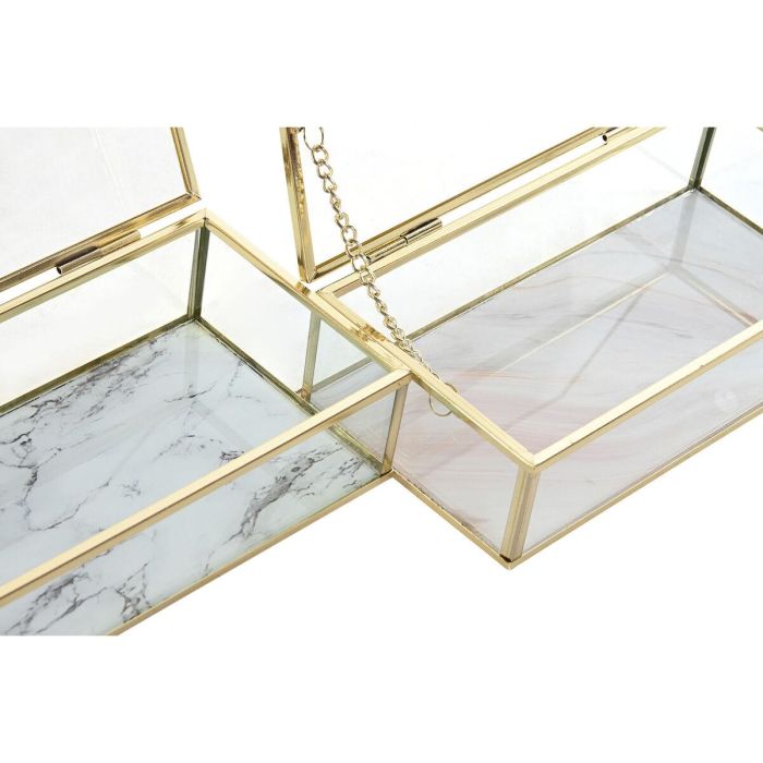 Joyero Moderno DKD Home Decor Dorado 11 x 5 x 20 cm (2 Unidades) 1 Joyero Moderno DKD Home Decor Dorado 11 x 5 x 20 cm (2 Unidades) 1