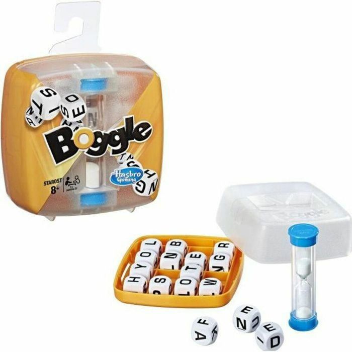 Hasbro Gaming Boggle Juego de Mesa de Palabras con 16 Cubos y Límite de Tiempo de 90 Segundos para Todas las Edades