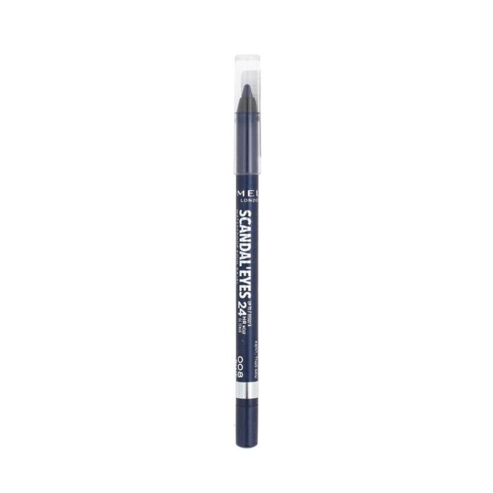 Rimmel London #008-blue Scandaleyes Kohl Kajal Lápiz Delineador de Ojos Waterproof Azul Intenso 1,3g. Larga Duración, Oftalmológicamente Testado.